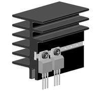    									SK 518 ...
 									30 x 45 mm, pcb heatsinks with and without threaded rail 								