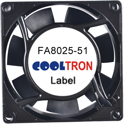 FA8025-51 Series AC AXIAL FAN 80 x 80 x 25mm Air Flow:18.0 ~ 22.0 CFM  