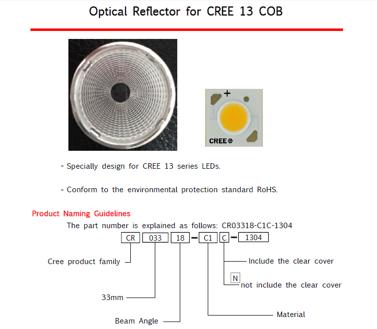 Reflector

Code:  CR03318-C1C-1304

FWHM:  18°

Diameter:  33.3 mm

Height:  22.4 mm