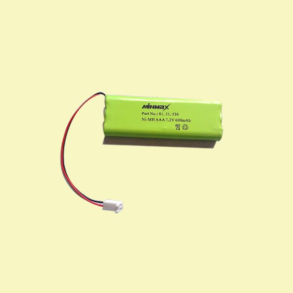 Ni-MH Battery Pack 7.2V 600mah 6S1P with wire and connector