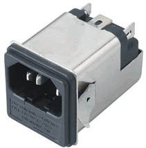  Power line filers. power entry module / Compact design.
 
